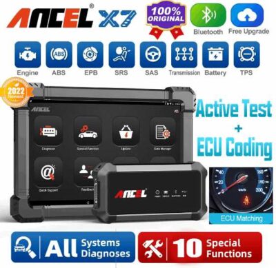 ANCEL X7 OBD2 Full ระบบสแกนเนอร์ ECU Coding Active Test SRS น้ำมัน EPB DPF ABS TPMS Injector Coding 10